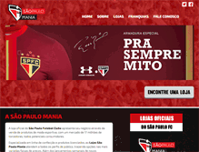 Tablet Screenshot of lojasaopaulomania.com.br